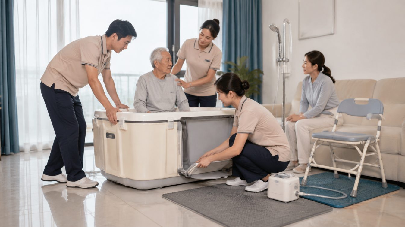南通经济技术开发区还在为老人洗澡发愁？